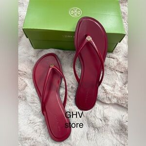 Tory Burch Chelsea leather Black Flip Flops